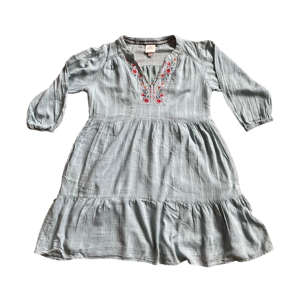 Knox Rose Blue Floral cottage style loose dress size M